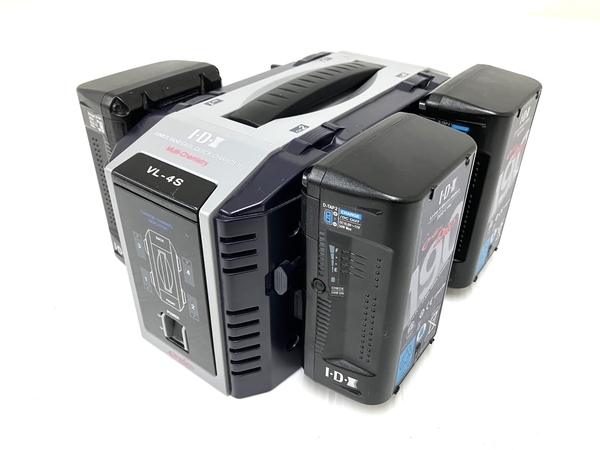 IDX VL-4S 4連 チャージャー バッテリー 3個付き 業務用 アイ・ディー