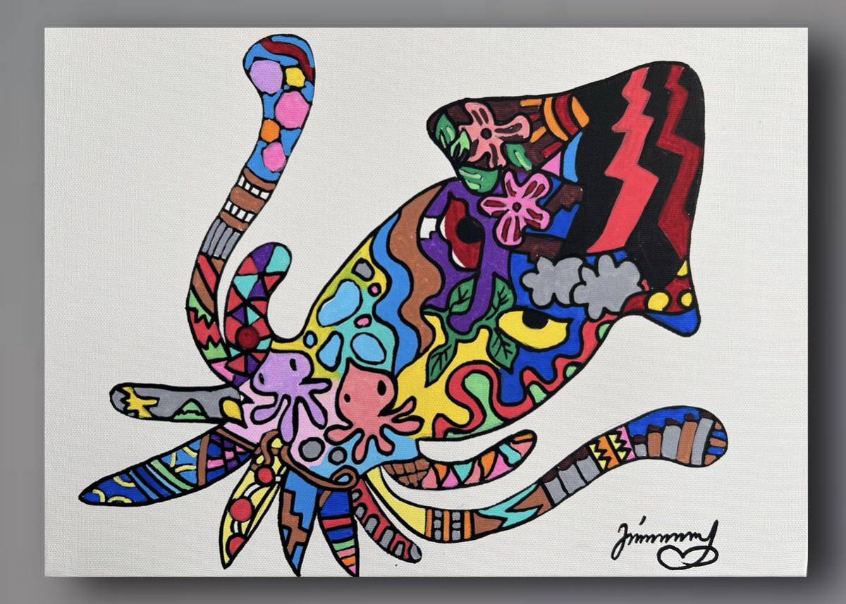 【F6号】ジミー大西【海】手描き作品/表裏サイン有/油彩/アクリル/絵画/最安値 F6号】ジミー大西【海】手描き作品/表裏サイン有り/油彩/アクリル/絵画