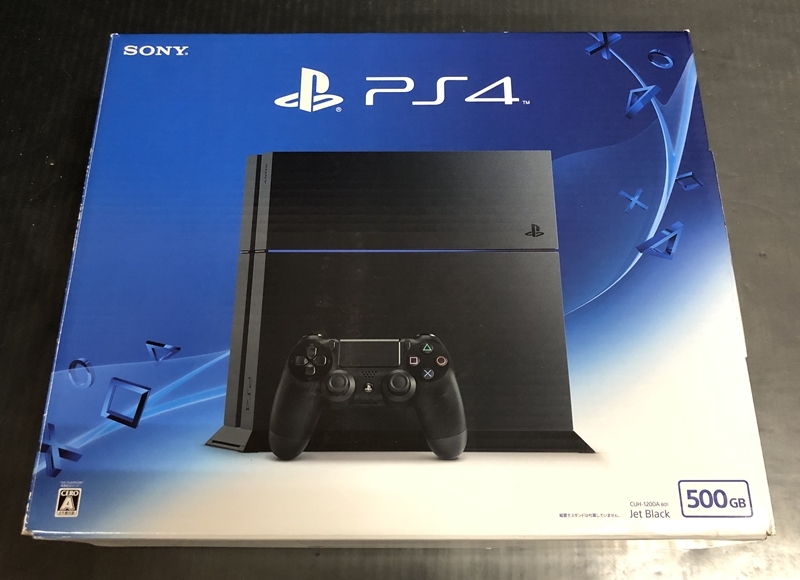 簡易動作確認済】PlayStation 4 ジェット・ブラック 500GB CUH