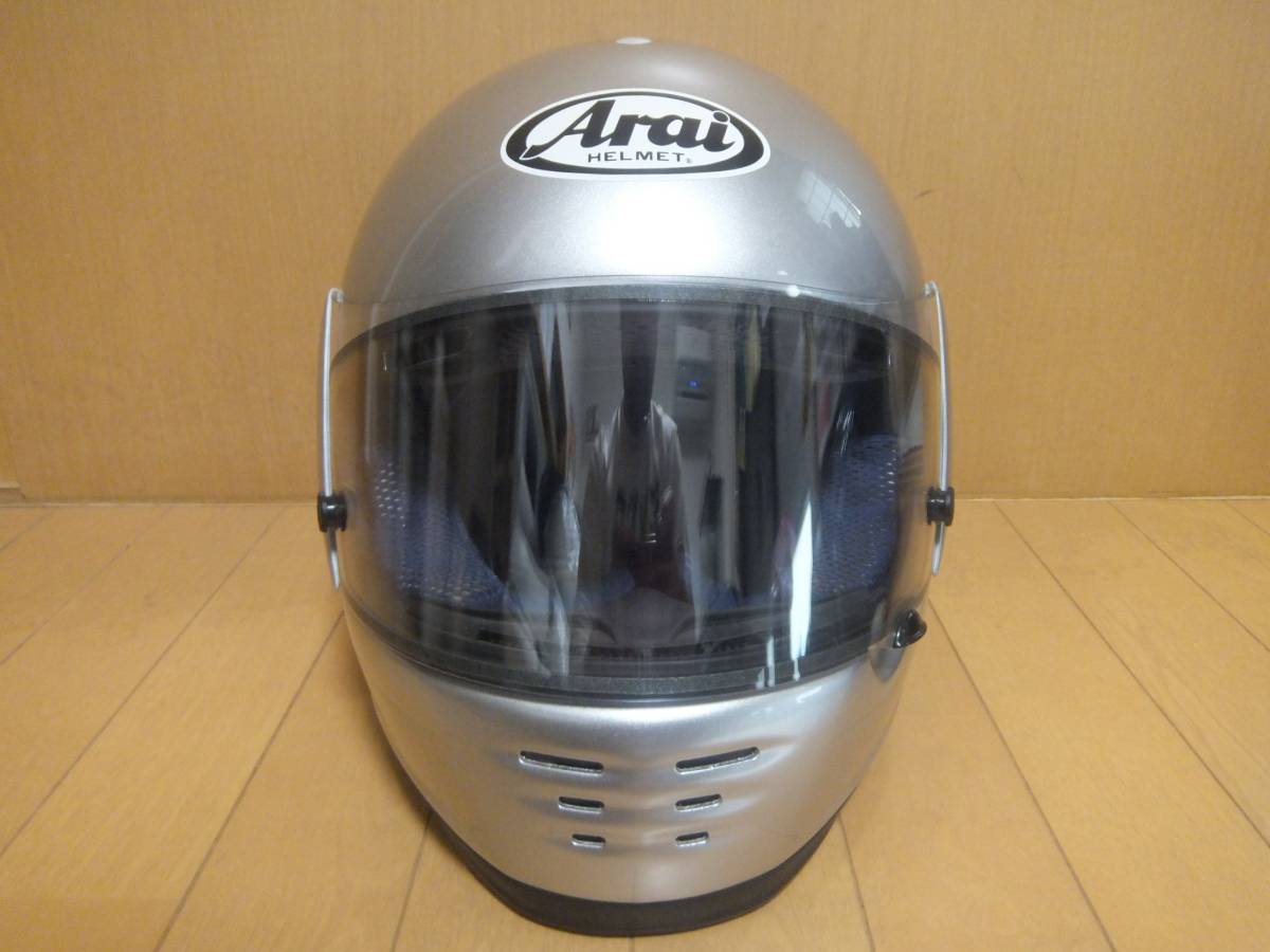 美品 Arai アライ ラパイドOV Rapide-OV アルミナシルバー サイズXL 