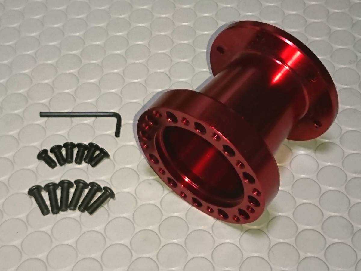 ステアリング ボス スペーサー 75mm 赤 BRZ86ロードスターS2000Z33シビックRX-7NSXシルビアRX-8MR2インプレッサ180SXスイフトS660スープラ