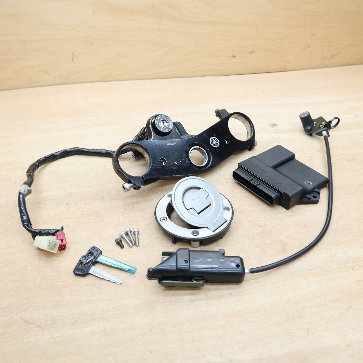ヤマハ YZF-R1 5PW RN09 純正 ECU キーセット メイン タンク シートロック トップブリッジ ※鍵2本 (CDI)　211119YD1026