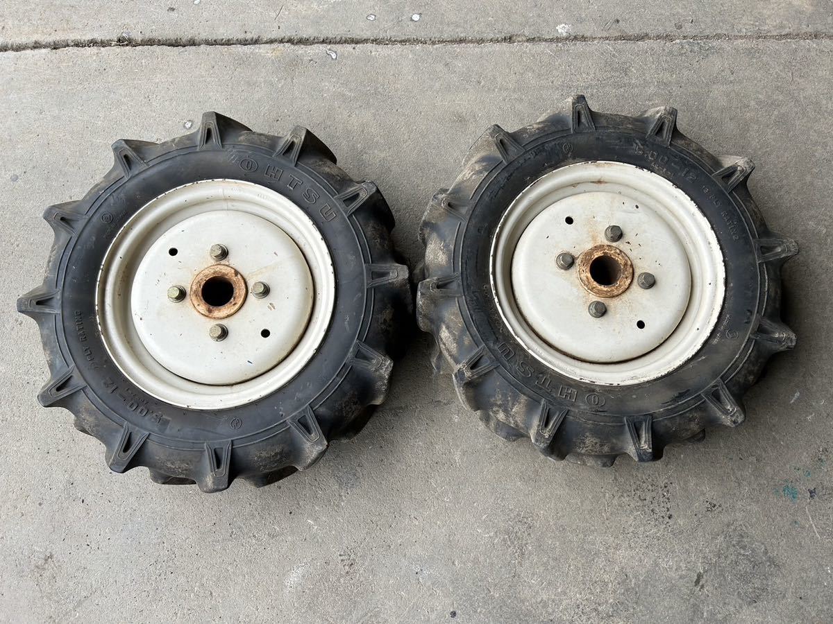 タイヤ 左右セット 5.00-12 トラクター 耕運機 管理機 耕うん機 車輪 