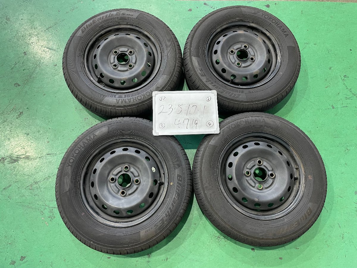 ★ヨコハマ 夏 2022年製!!　JF1 ホンダ N-BOX　純正 13インチ スチール ホイール　4本　13×4J ＋35 PCD100 4穴 ハブ径56　145/80R13★