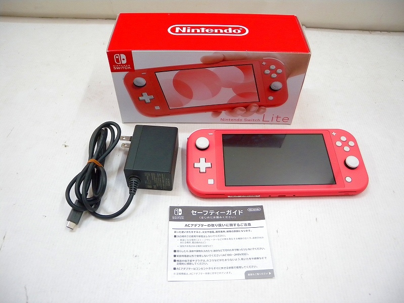 C2704☆ニンテンドースイッチライト コーラル ※動作確認/本体更新/初期