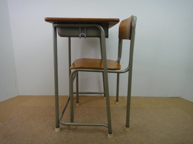 学校 机 椅子 天板450 650mm 学校机 椅子セット J00843T