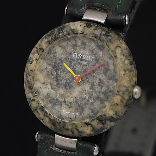 1円 稼働 良品 QZ ティソ ロックウォッチ 緑系文字盤 NBY0520 ボーイズ/メンズ腕時計 KOR 4774000