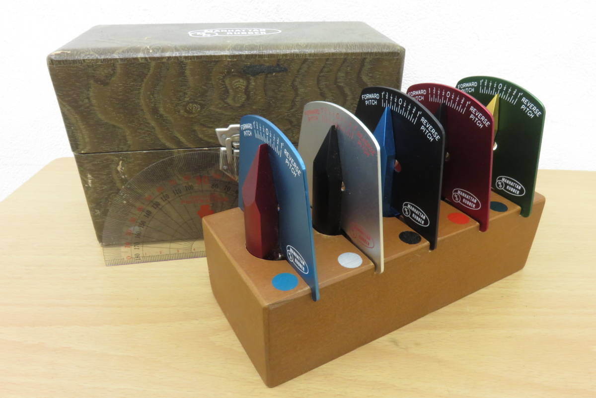 13063 ロ505-757　ボーリング　ピッチゲージ　MANHATTAN RUBBER　5本 セット　角度 測定　ボウリング 用品　中古品　60