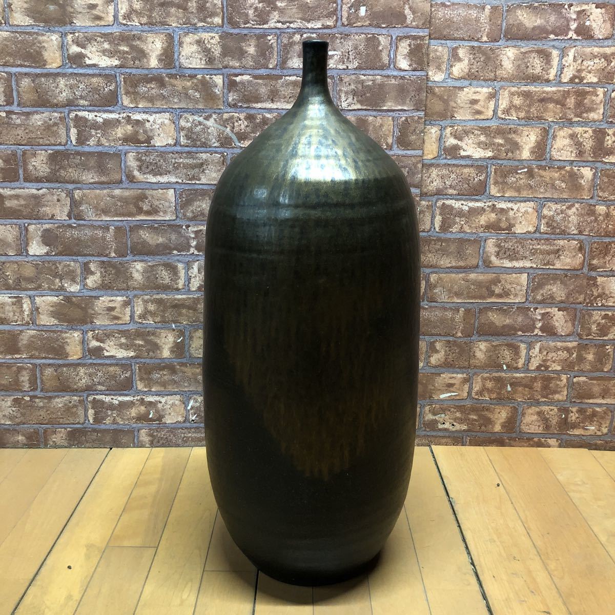 AI1909 壺 花瓶 花器 花入 一輪挿し 大壺 重量11kg 直径約28cm高さ約