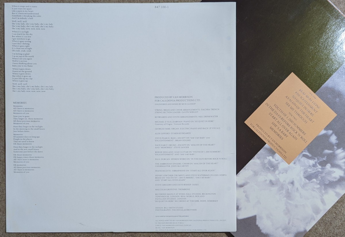 Van Morrison-Enlightenment☆独Orig.盤/マト1/Them/SSW