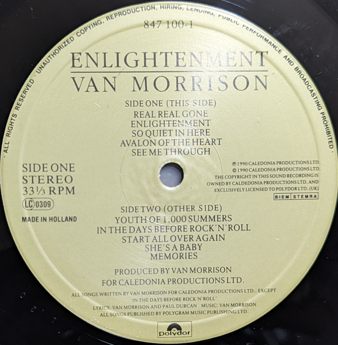 Van Van Morrison-Enlightenment☆独Orig.盤/マト1/Them/SSW Morrison