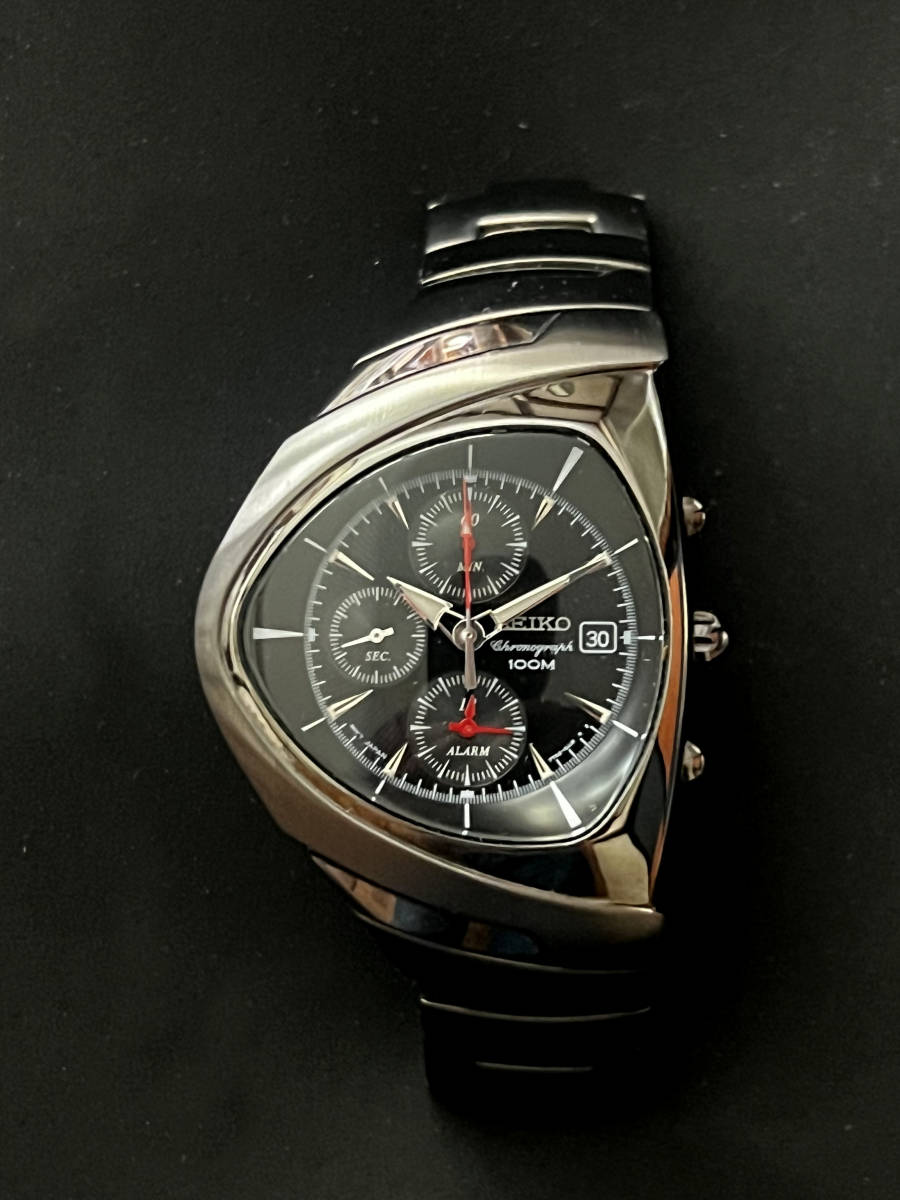 レアモデル SEIKOセイコー クロノグラフ 7T62-0GH0 クォーツ 電池交換 