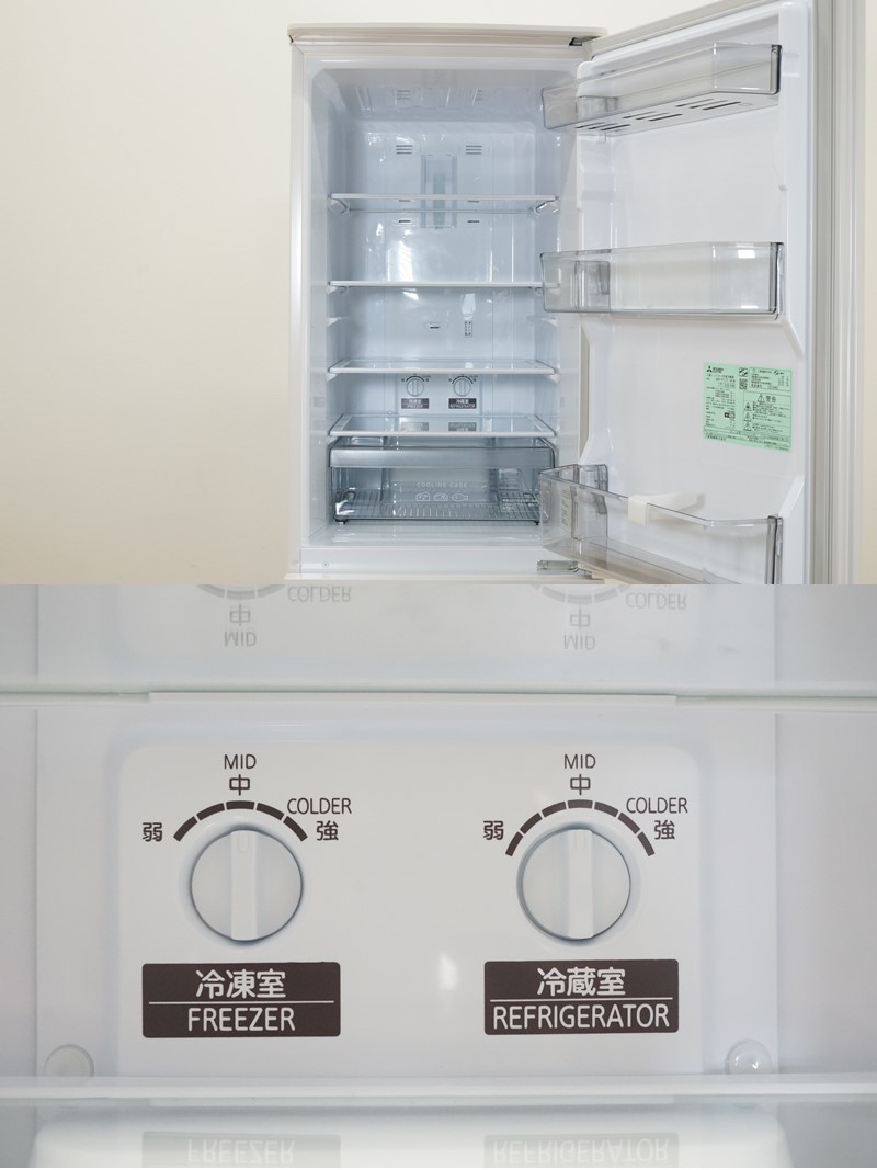 前ダ:【三菱】2ドア 冷凍冷蔵庫 168L MR-P17F-W 2020年 マットホワイト フルフラットトップテーブル 大容量ドアポケット ★送料無料★ 冷蔵庫 168L 三菱電機 [168L &frasl;2ドア &frasl;右開き