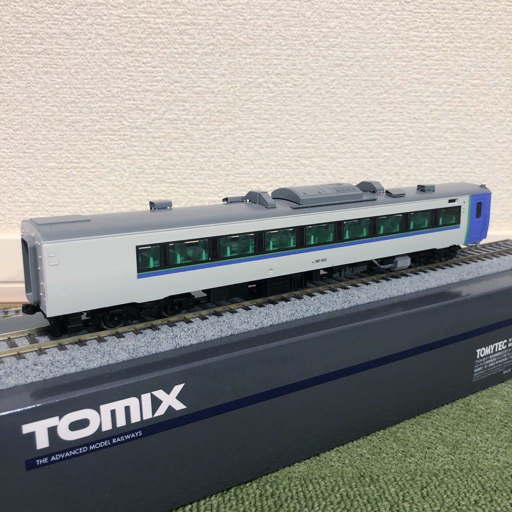 Tomixキハ182-500（HET色 T車） 502番タイプ シート緑色塗装 キハ183
