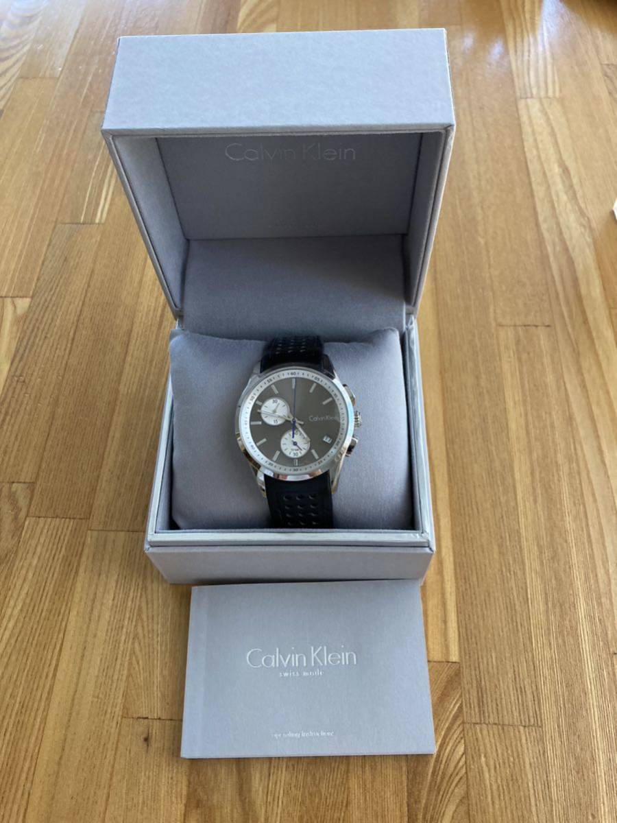 中古美品稼動品☆Calvin Kleinクォーツ腕時計K5A-371 カルバン・クライン