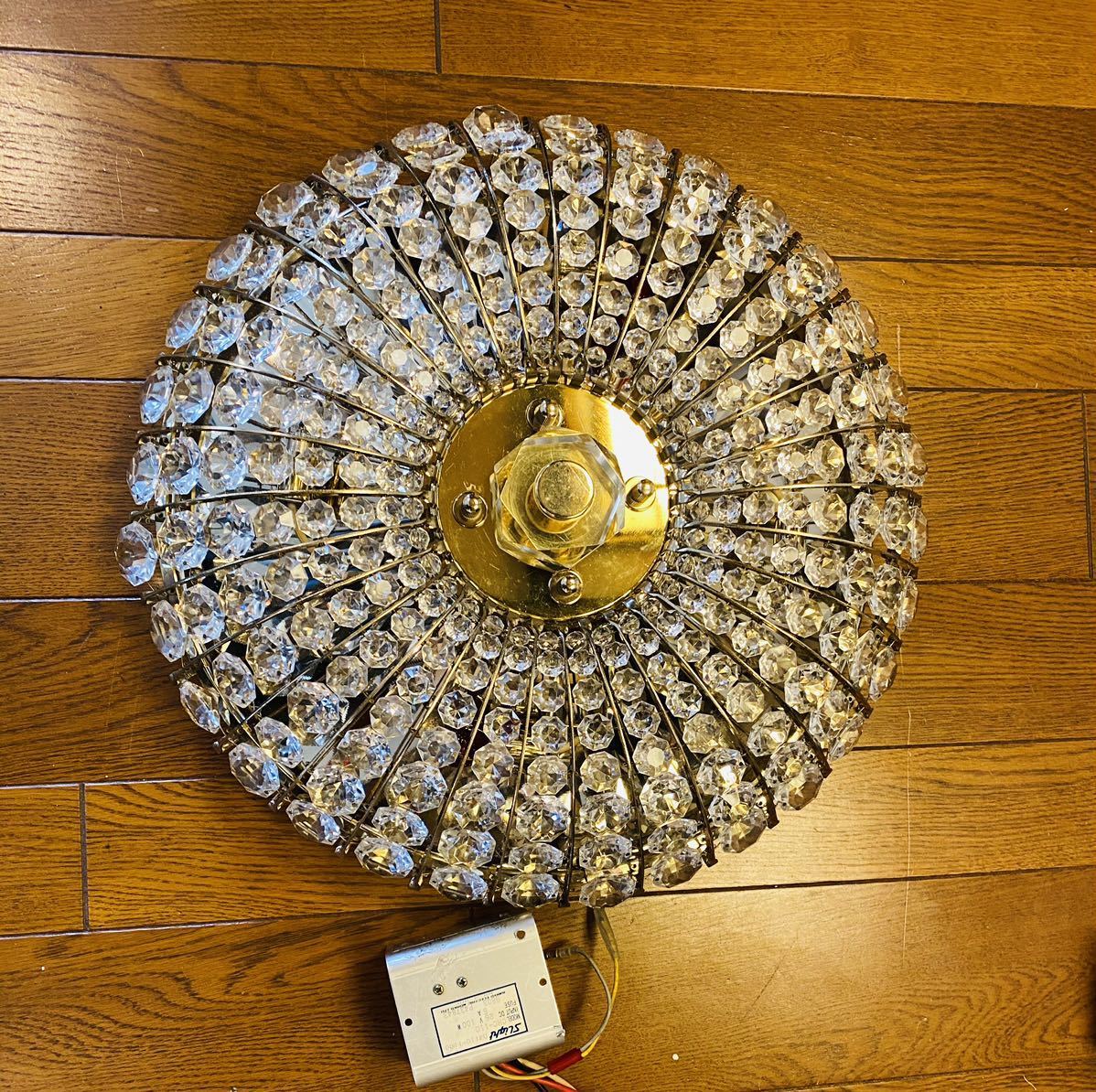 希少 観光バス サロンバス シャンデリア 41cm 六角形 検ゴールドキング
