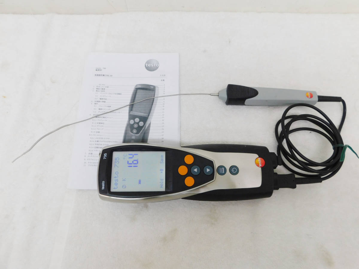 TESTO/テストー 高精度デジタル マルチ 温度計 735-2 中古 プローブ 品番不明