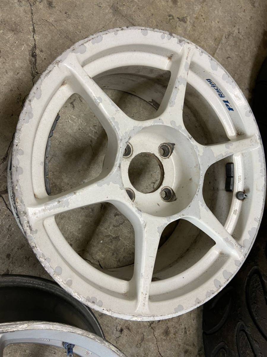 P1レーシングホイール 16×7.5j 114.3 2本 P1レーシング 白 16インチ 8.5