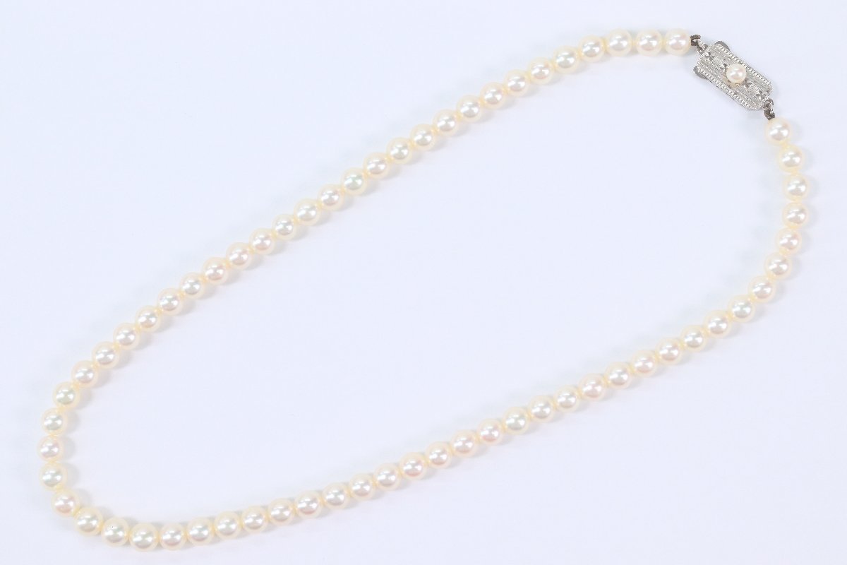 【本日限り価格】MIKIMOTO ミキモトパールネックレス5mm M SIL刻印 MIKIMOTO ミキモト パール 真珠 シルバー M刻印 SIL刻印 約5mm