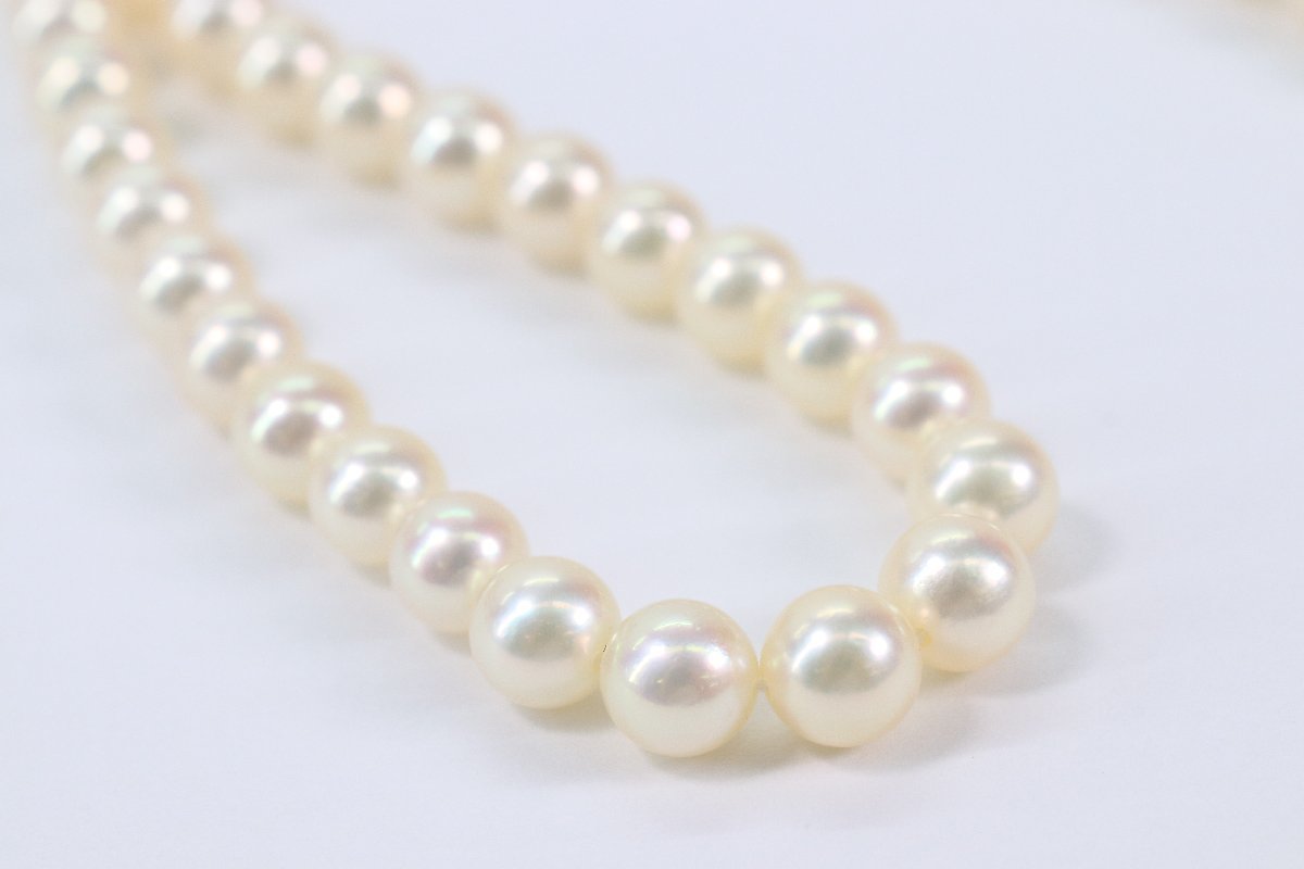 【MIKIMOTO ミキモト】パールネックレス フラワー シルバー SIL刻印 MIKIMOTO ミキモト パール 真珠 シルバー M刻印 SIL刻印 約5mm