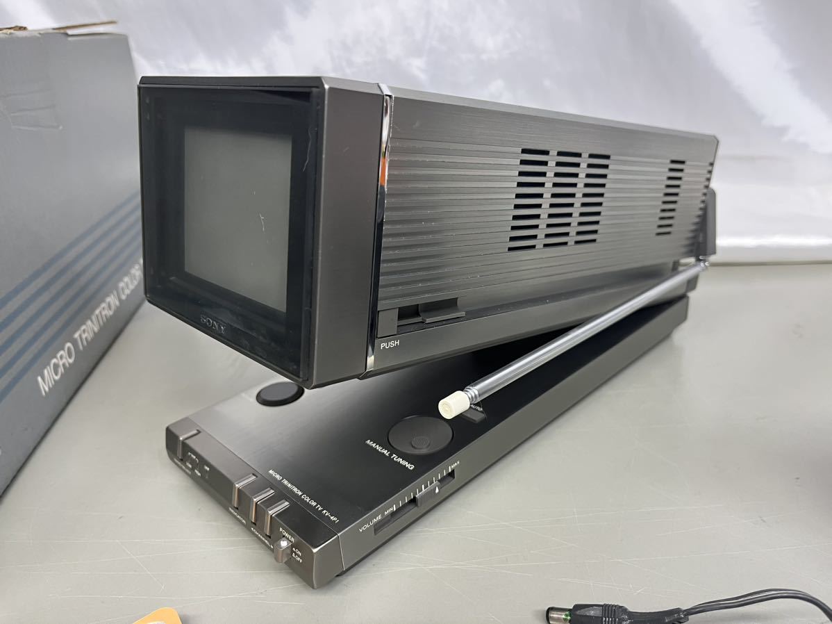 箱説明書付 SONY KV-4P1 MICRO TRINITRON 4inch TV 80年製 昭和レトロ