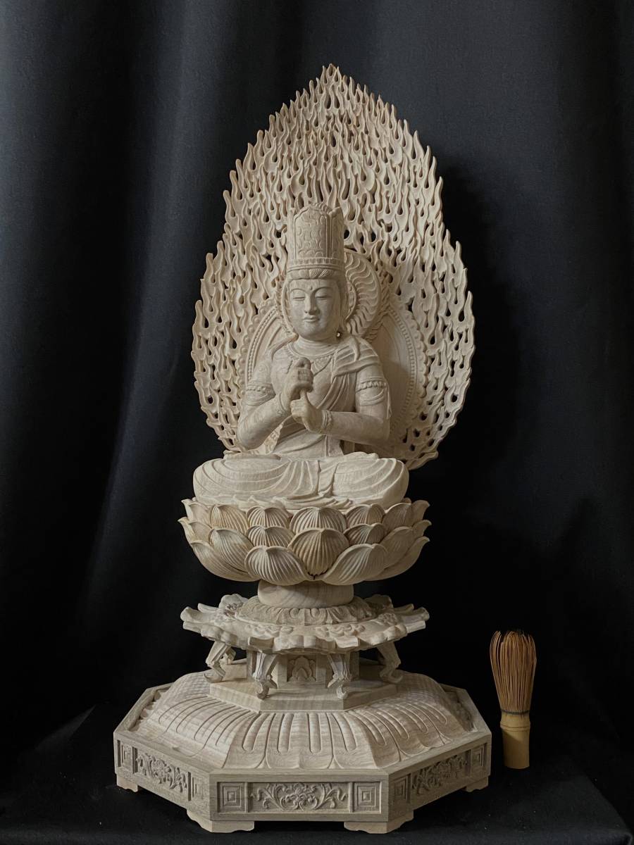 高62cm 井波彫刻 一刀彫り　仏教工芸品　香樟材　木彫仏教　大日如来座像 井波彫刻 一刀彫り 仏教工芸品 総楠製 極上 大日如来 高62cm