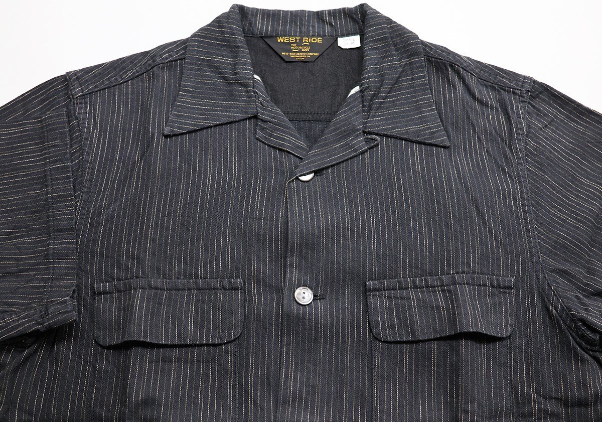 WESTRIDE (ウエストライド) STRIPE OPEN SHIRT / ストライプ 半袖 