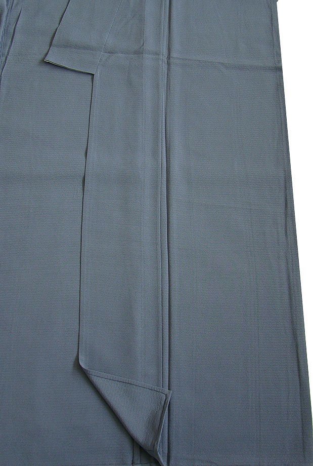 色無地 時代屋 夏物 正絹 裄64.4ｃｍ 絽 千草鼠色 ５本絽