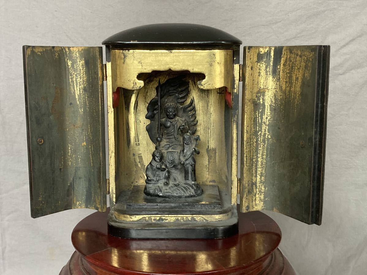 不動明王像 珍品 香木 総緑檀製 精密細工（仏像仏教美術懐中仏