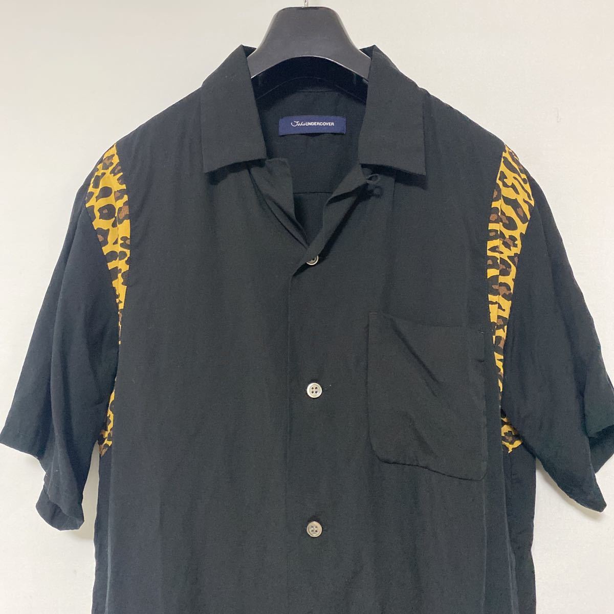 美品 John under cover レオパード ブラック ボーリング シャツ 2 
