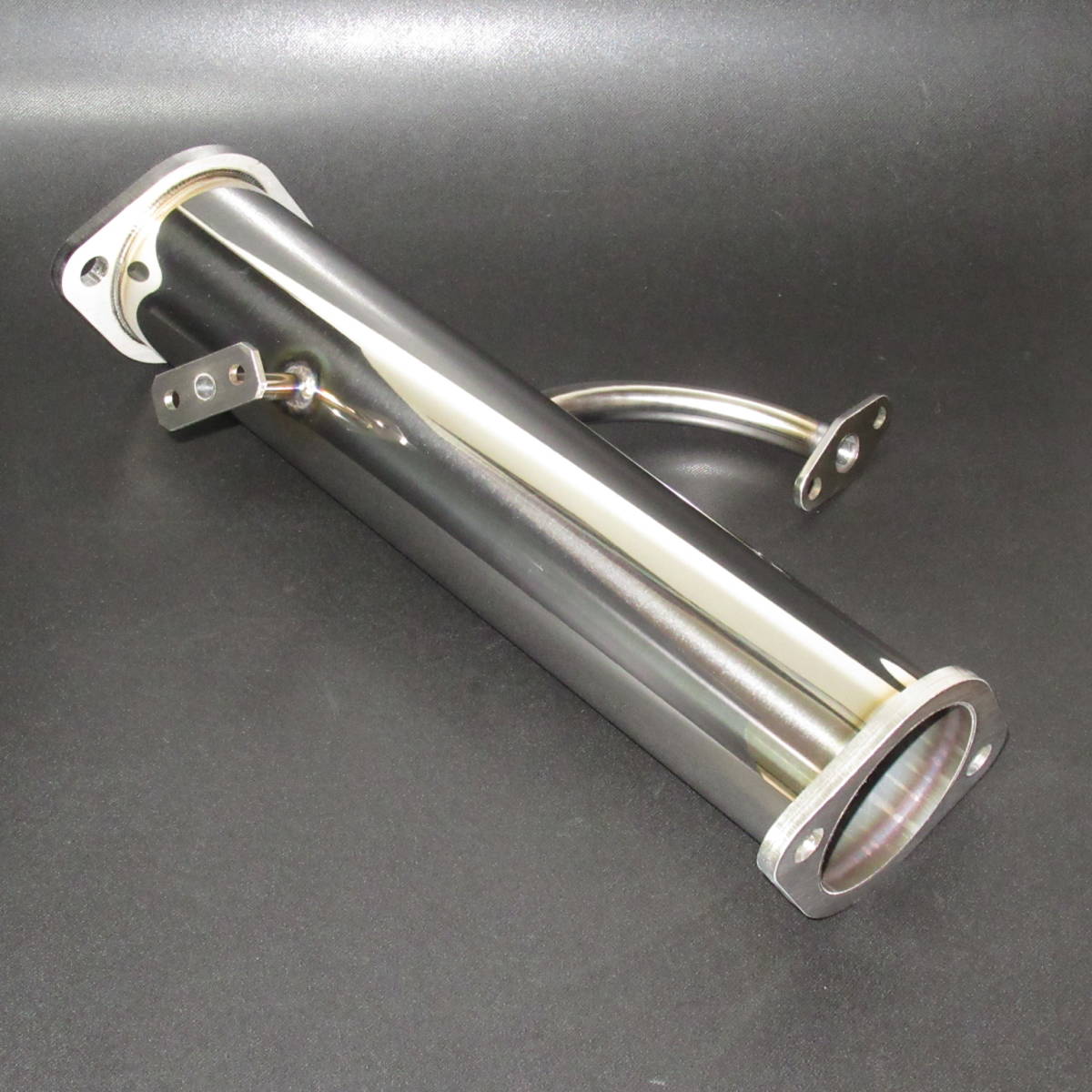 ●新品オールステンΦ76.3 触媒ストレートパイプ(SUS304) ※エアポンプ貫通仕様 　マツダ サバンナ RX-7 FC3S、FC3C等（SS-FC76A03）即納可
