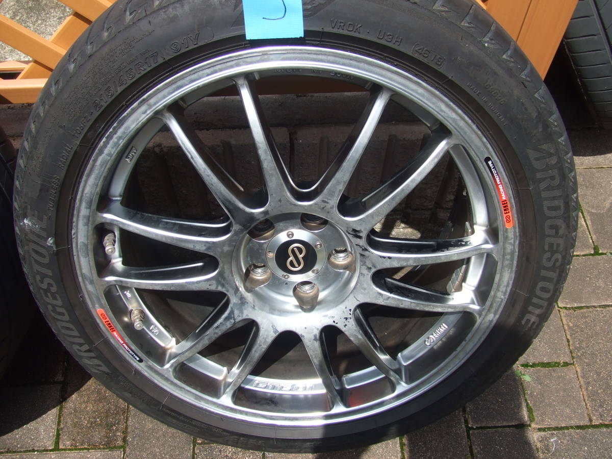 ☆ENKEI エンケイ GTC01 17インチ 17X7.5J +48 5H/100 4本 タイヤ付 