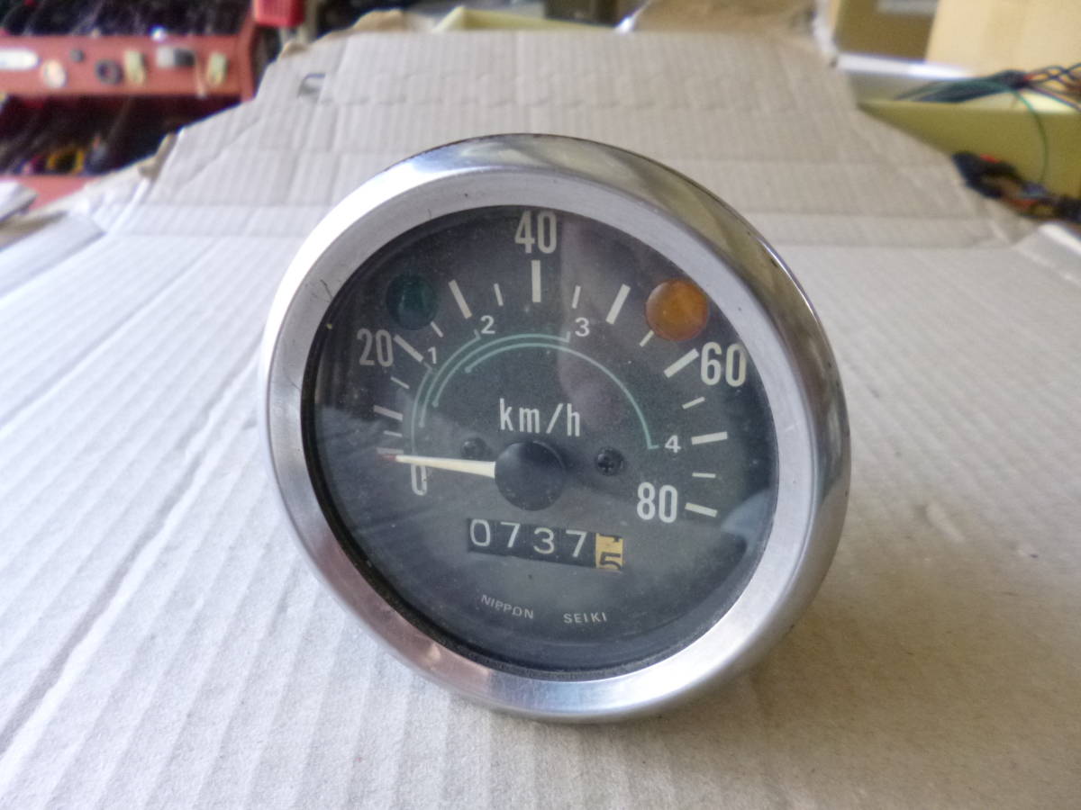 モンキー Z50J 80キロ・スピードメーターAssy 純正当時物 6V 塗有り