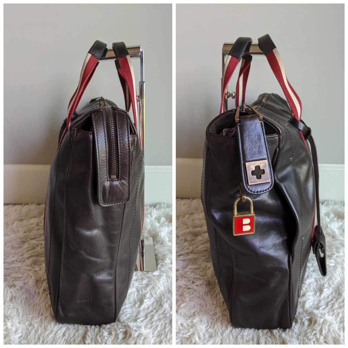 1円【未使用級】BALLY バリー ビジネスバッグ ブリーフケース トレイン