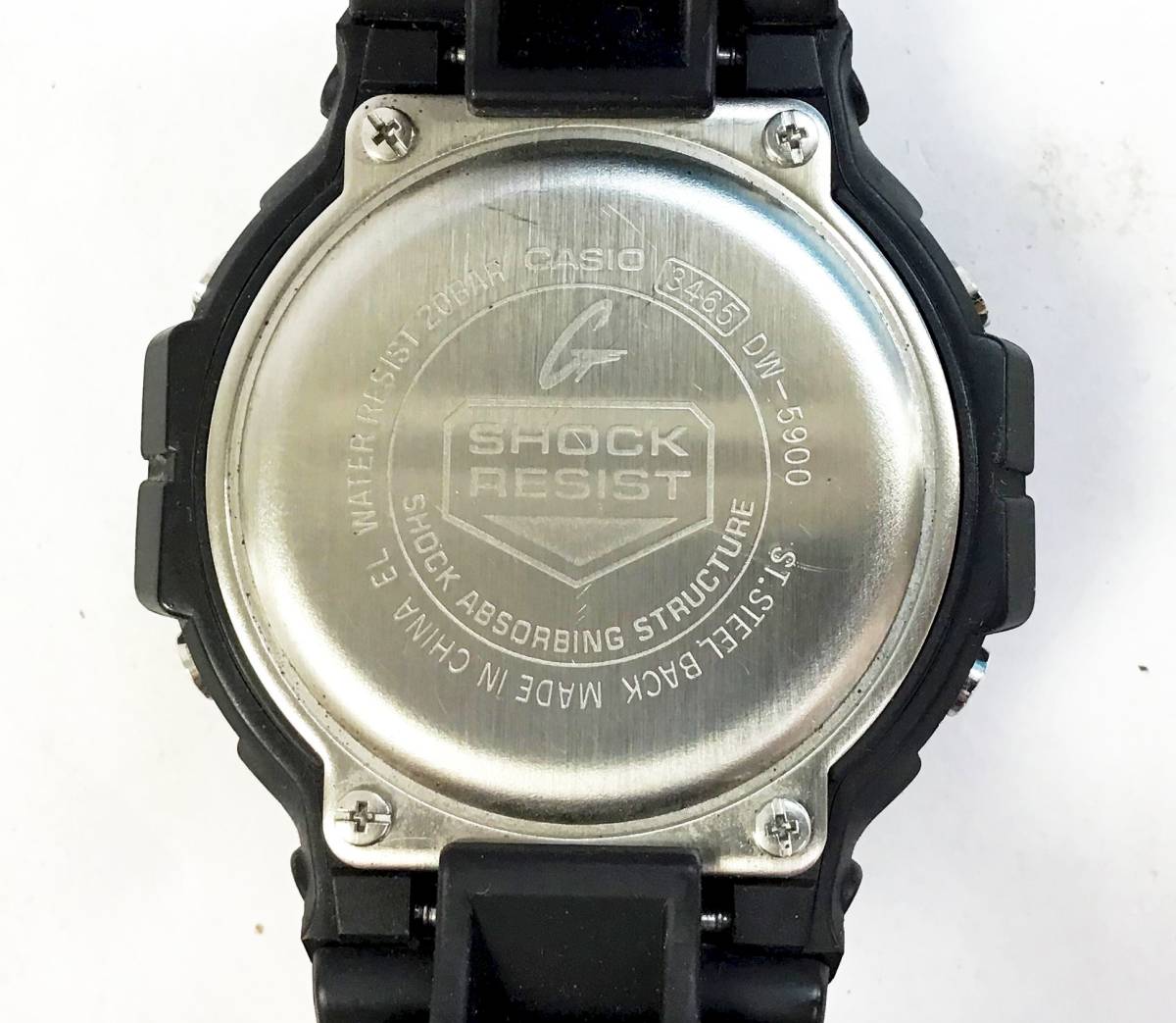 動作品 復刻モデル CASIO カシオ G-SHOCK DW-5900 3465 箱付き クォーツ 三つ目 メンズ 男性用 腕時計 服飾 小物 Gショック リバイバル_6