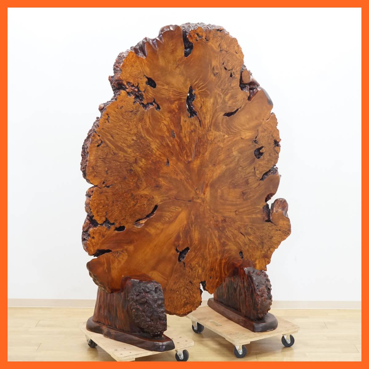 希少花梨瘤 花梨 一枚板 衝立 板 瘤 葡萄 衝立 一枚板 葡萄杢 厚さ約