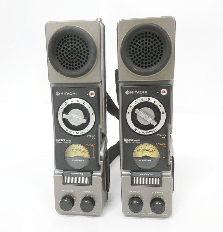 HITACHI 日立 CB無線機 CH-580 500mW 8ch トランシーバー 2点 セットの