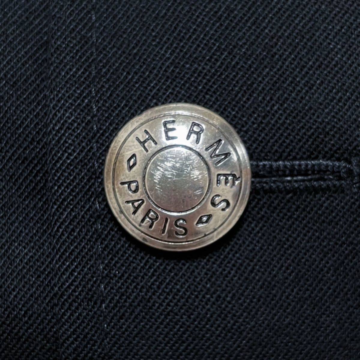 希少 入手困難》エルメス HERMES セリエ 銀ボタン ブレザー テーラード 