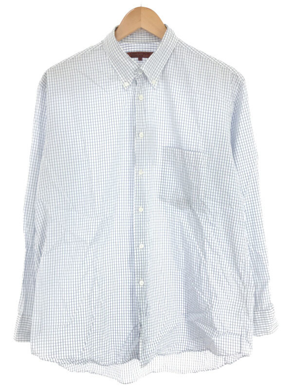 COMME des GARCONS HOMME DEUX コムデギャルソン オムドゥ 05SS コットンチェックシャツ ブルー×ホワイト サイズ:M メンズ【TLS】