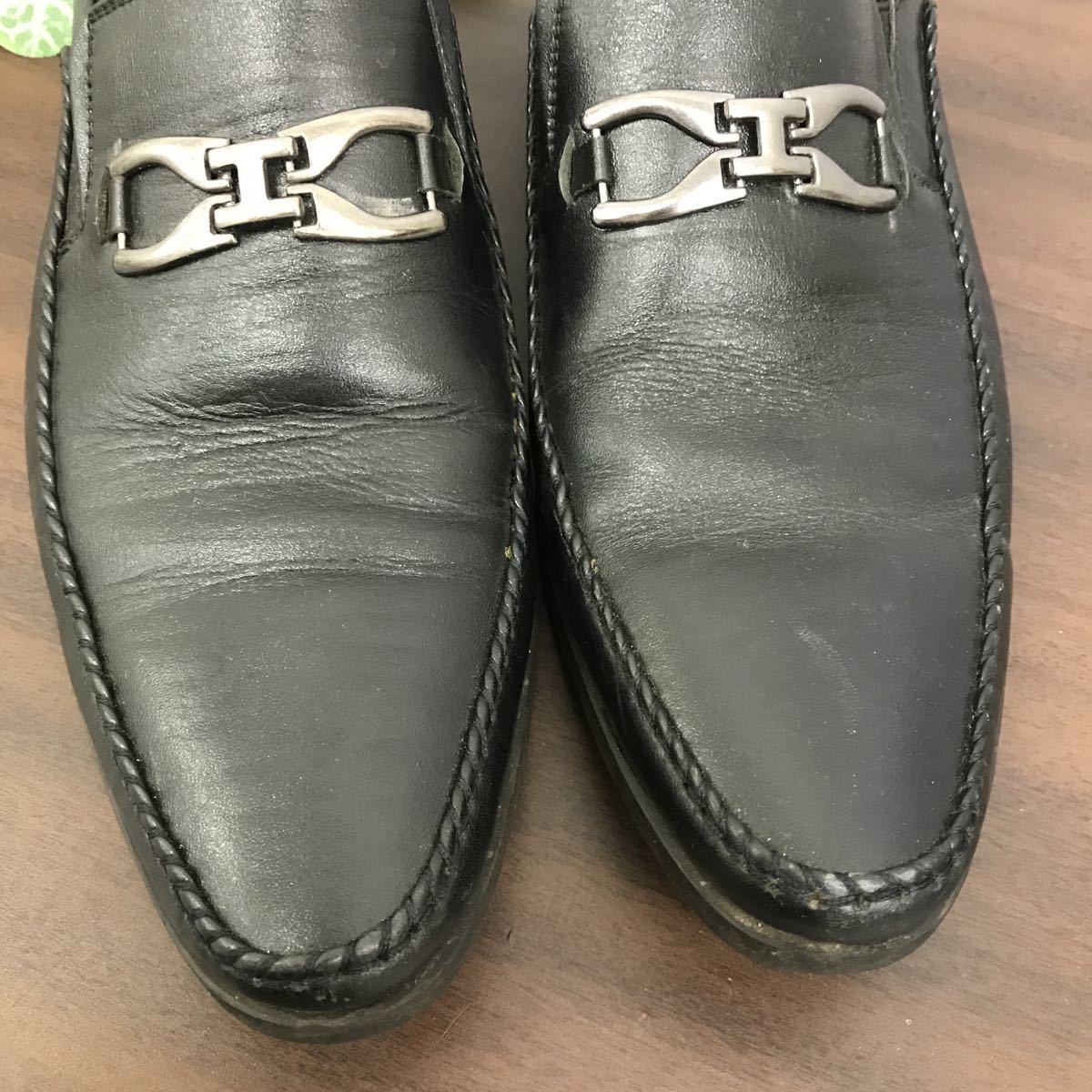 即決☆BURBERRY☆メンズ26.5㎝ レザービットローファー バーバリー 本