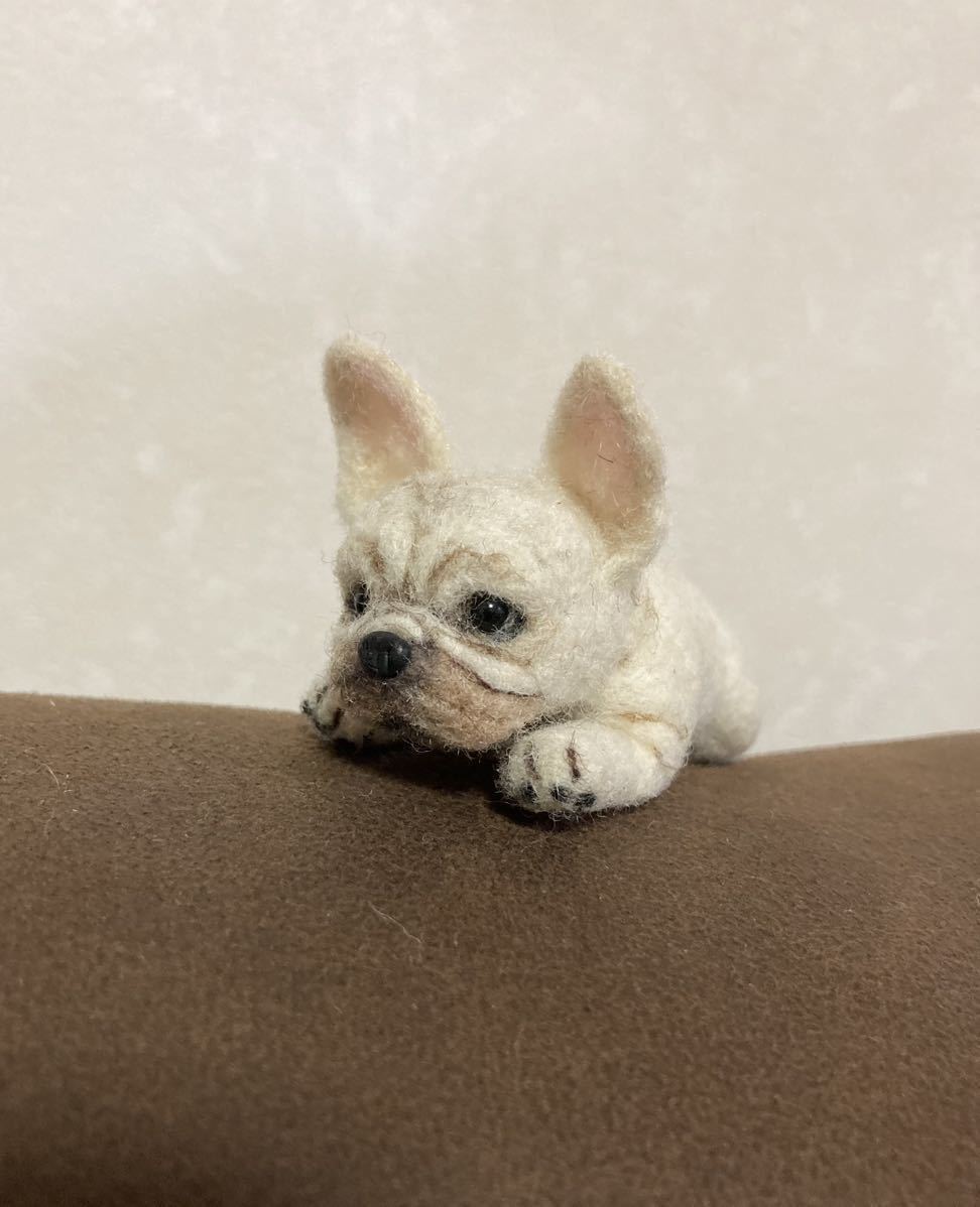 羊毛フェルト フレンチブルドッグ - フレブル ミニチュア羊毛フェルト犬6.5cmの フレンチブルドックの通販 羊毛フェルト トイプードル チワワ フレンチブルドッグ ダックス 羊毛フェルト フレンチブルドッグ - フレブル ミニチュア羊毛フェルト犬6.5cmの フレンチブルドックの通販 羊毛フェルト トイプードル チワワ フレンチブルドッグ ダックス