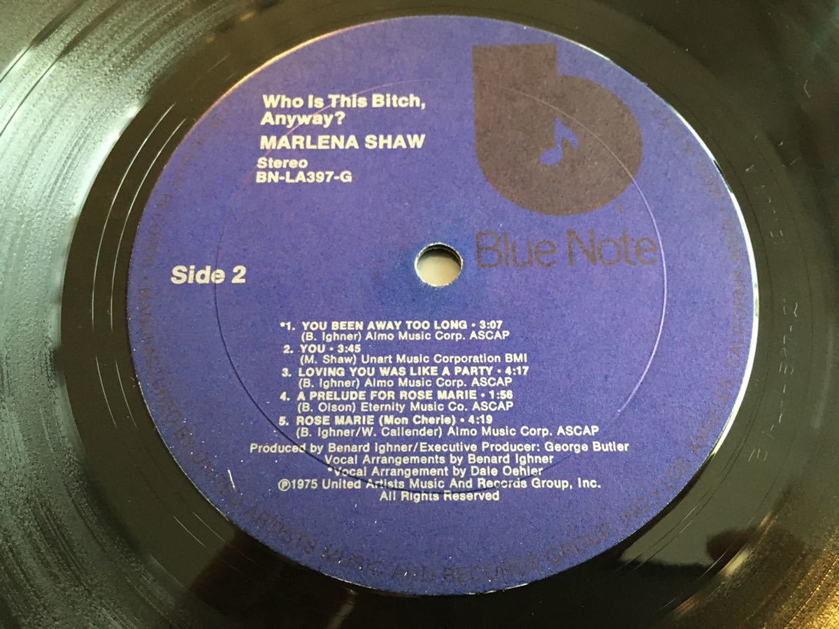 即決 USオリジナル盤 Marlena Shaw / Who Is This Bitch， Anyway