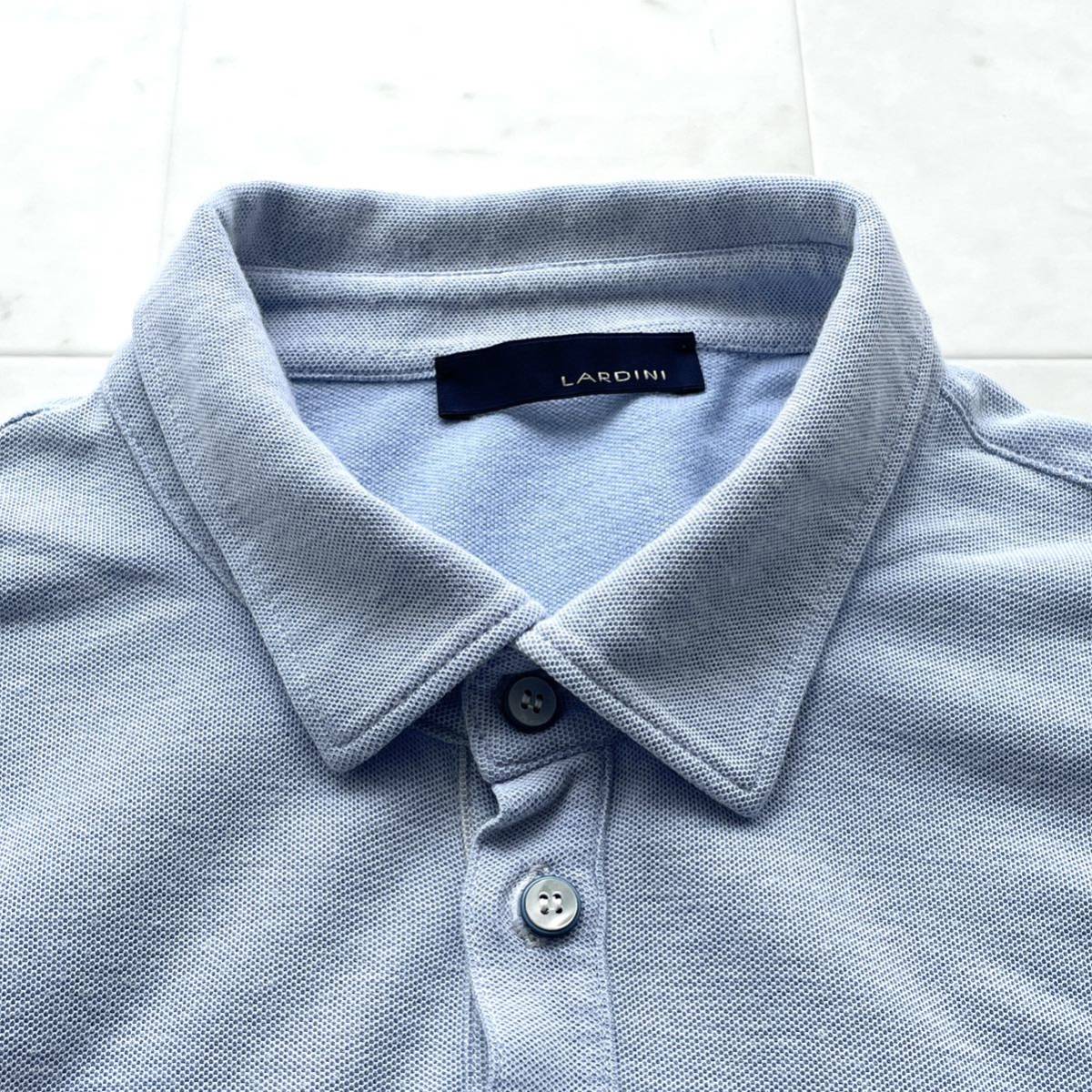 美品】LARDINI ラルディーニ イタリア製 半袖 ポロシャツ 