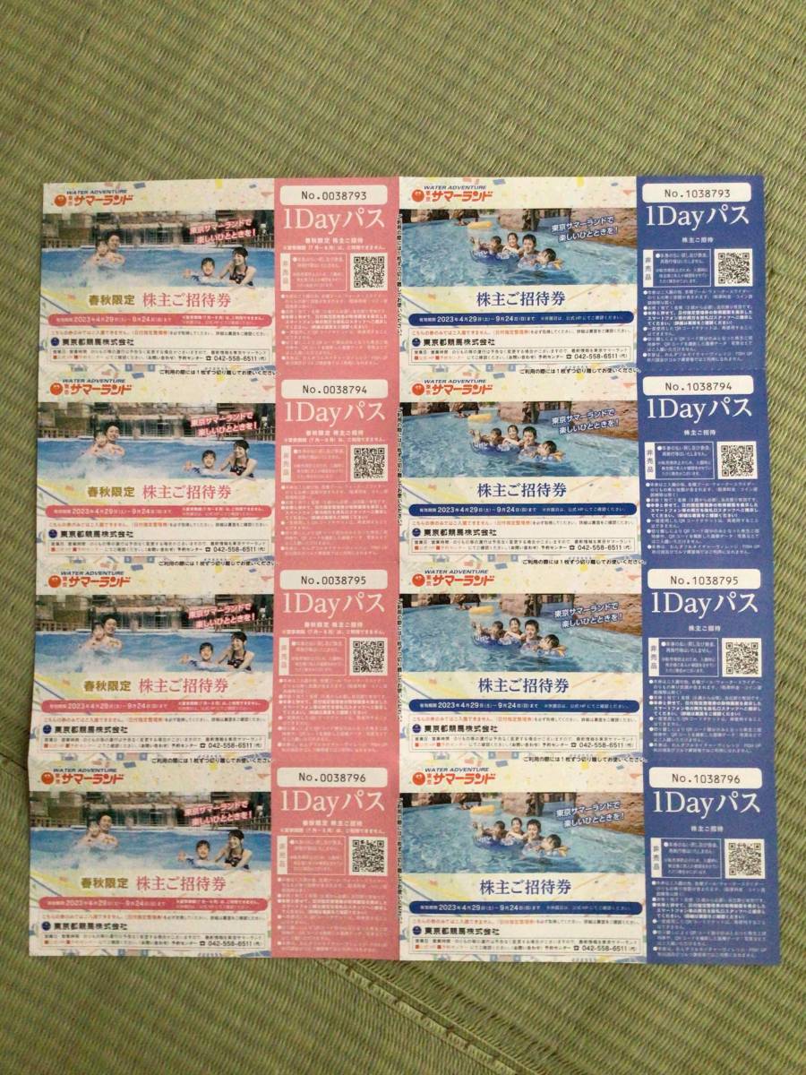 ☆東京サマーランド☆株主招待券☆