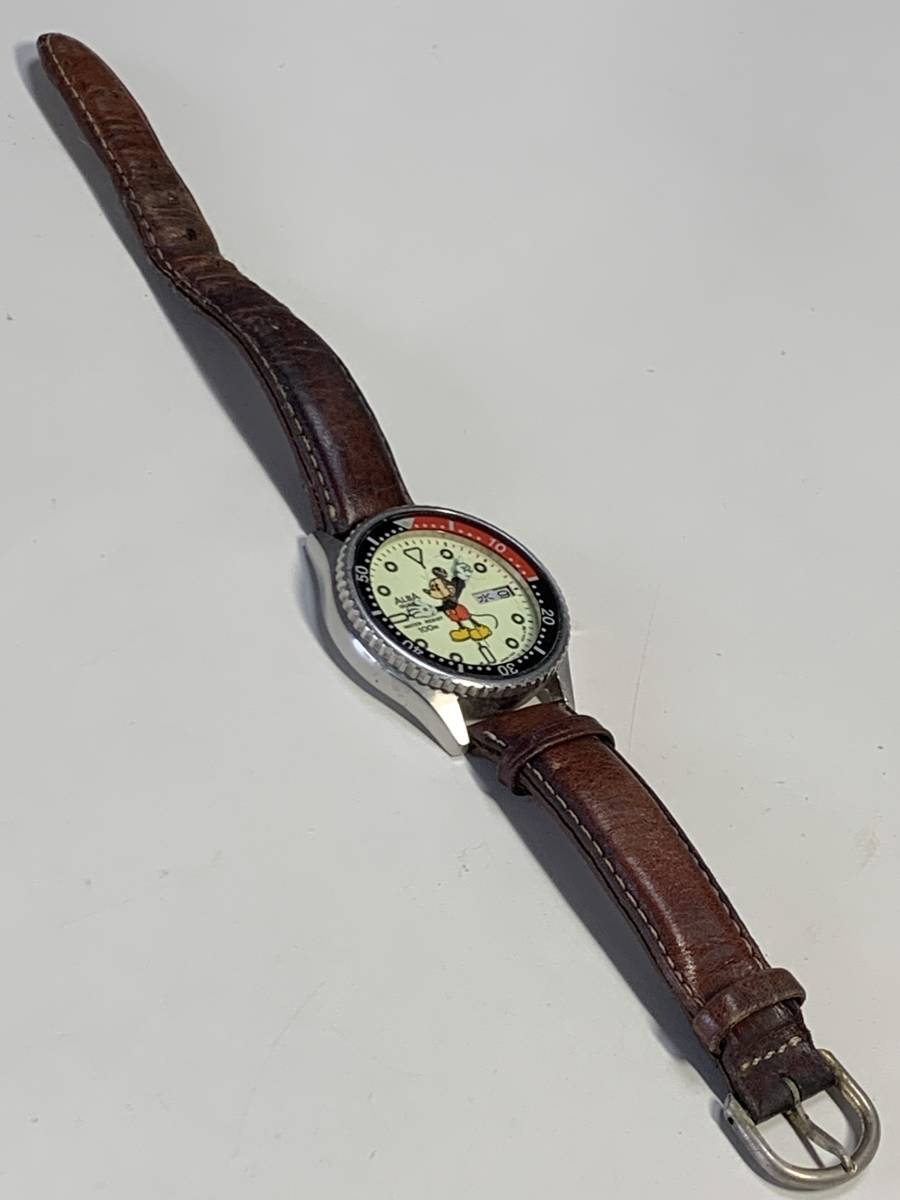 B284 腕時計 SEIKO/セイコー ALBA/アルバ Y143-602A ミッキーマウス
