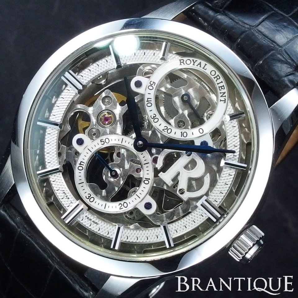 ◇スケルトンモデル◇ ROYAL ORIENT WE0011FQ 手巻き スケルトン SS/革 