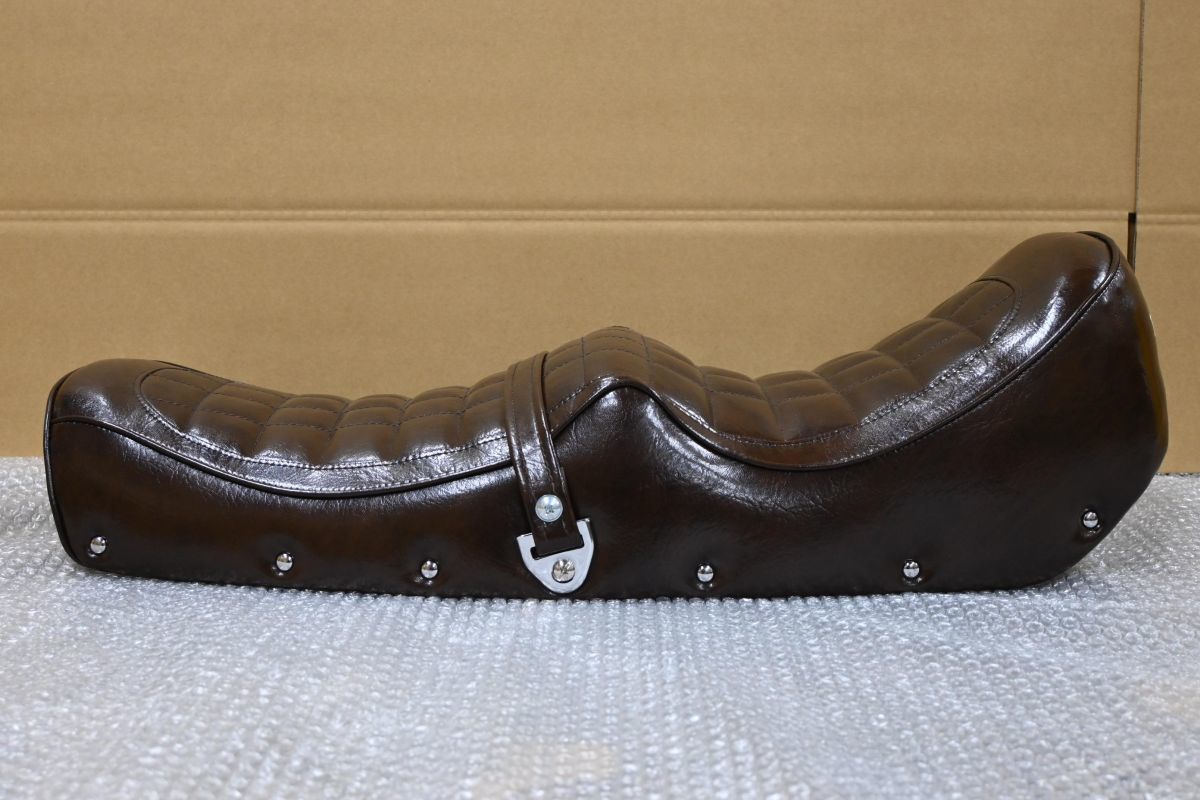 CB400F 三段シート 新品 CB400F Four ヨンフォア チョビ三段 茶 シート