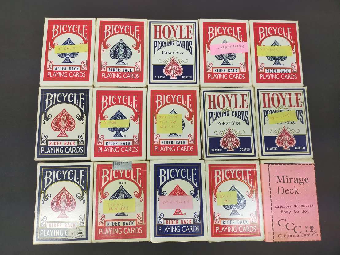 P10012》【手品】ギミックデックセット☆15点セット☆BICYCLE☆HOYLE 