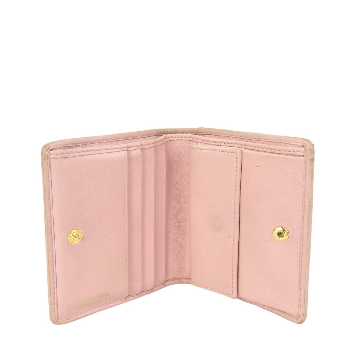 ミュウミュウ(MIUMIU) ピンク 三つ折り財布 | 通販・人気ランキング