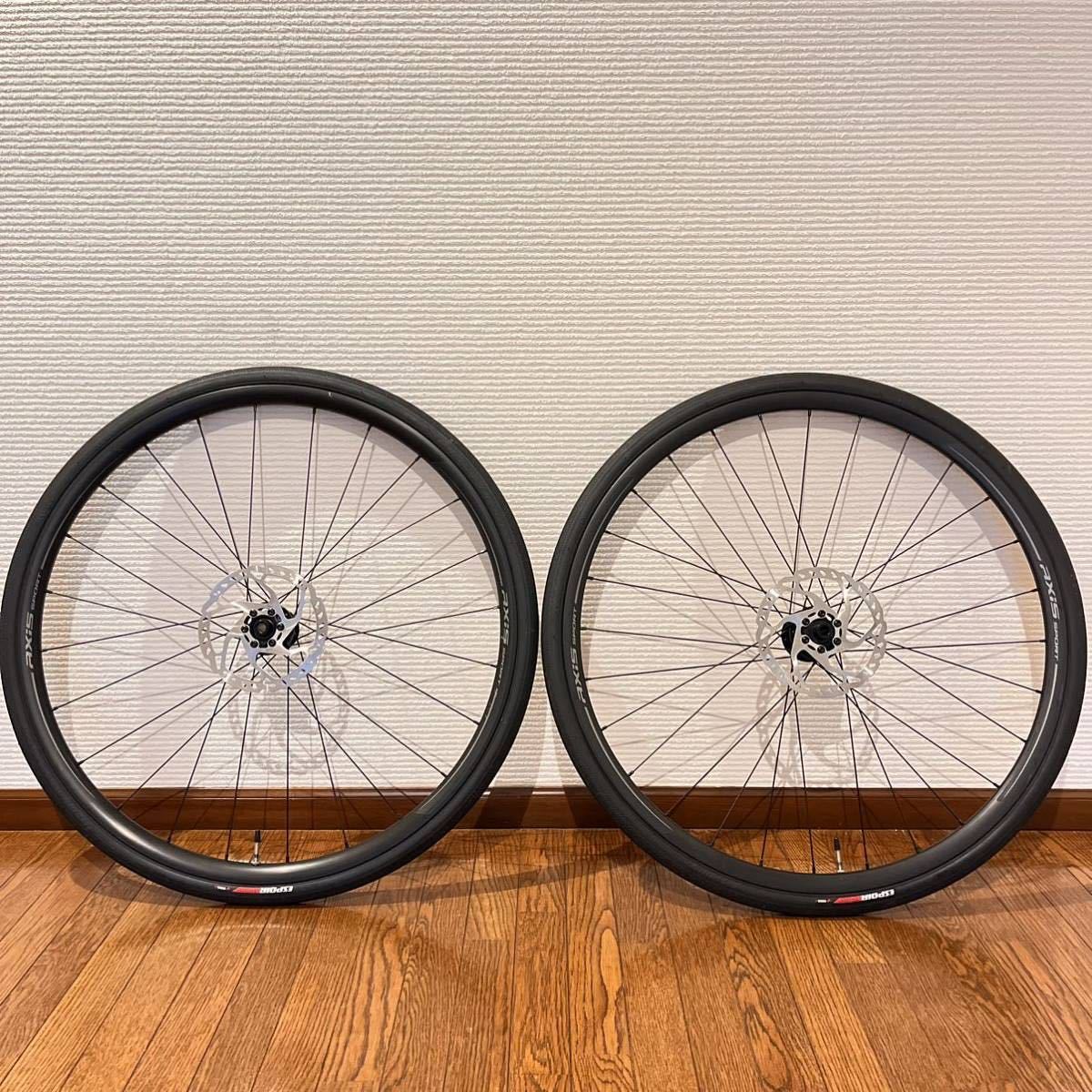 AXIS sports ホイール　タイヤ　チューブ前後セット スペシャライズド AXIS SPORT ディスクホイール クリンチャー 前後